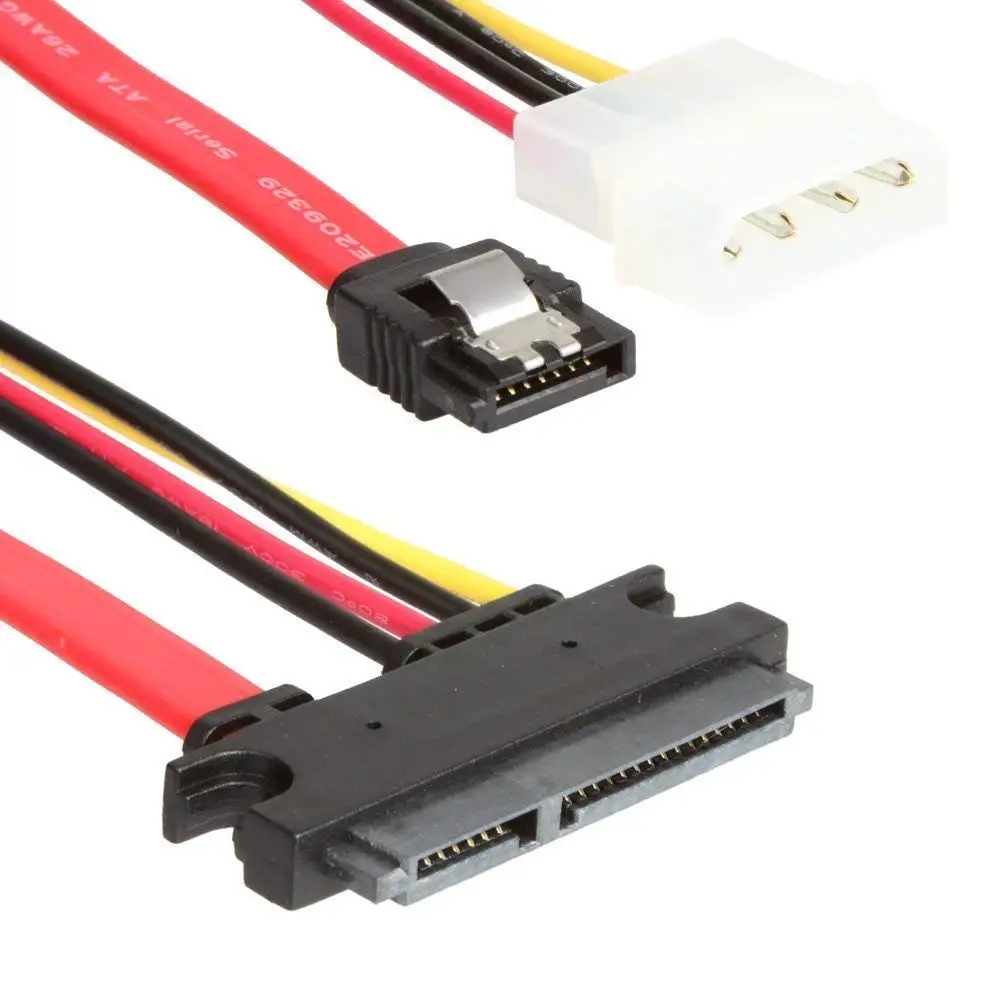 10 шт. SATA 22Pin Serial ATA Data Power Combo к 7Pin Female с Molex IDE 4Pin кабель питания для жестких дисков 2 5