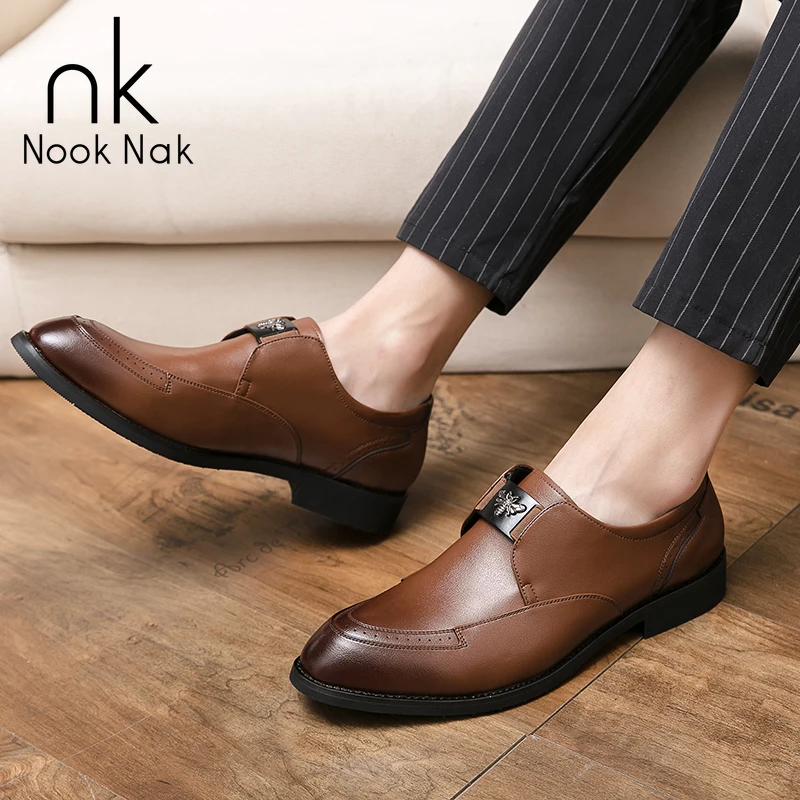 NOOKNAK 2021 British men's high quality leather shoes,Soft leather shoes,Comfortable Breathable, Men casual shoes,Size 38-45
NOOKNAK 2021 British men's high quality leather shoes,Soft leather shoes,Comfortable Breathable, Men casual shoes,Size 38-45