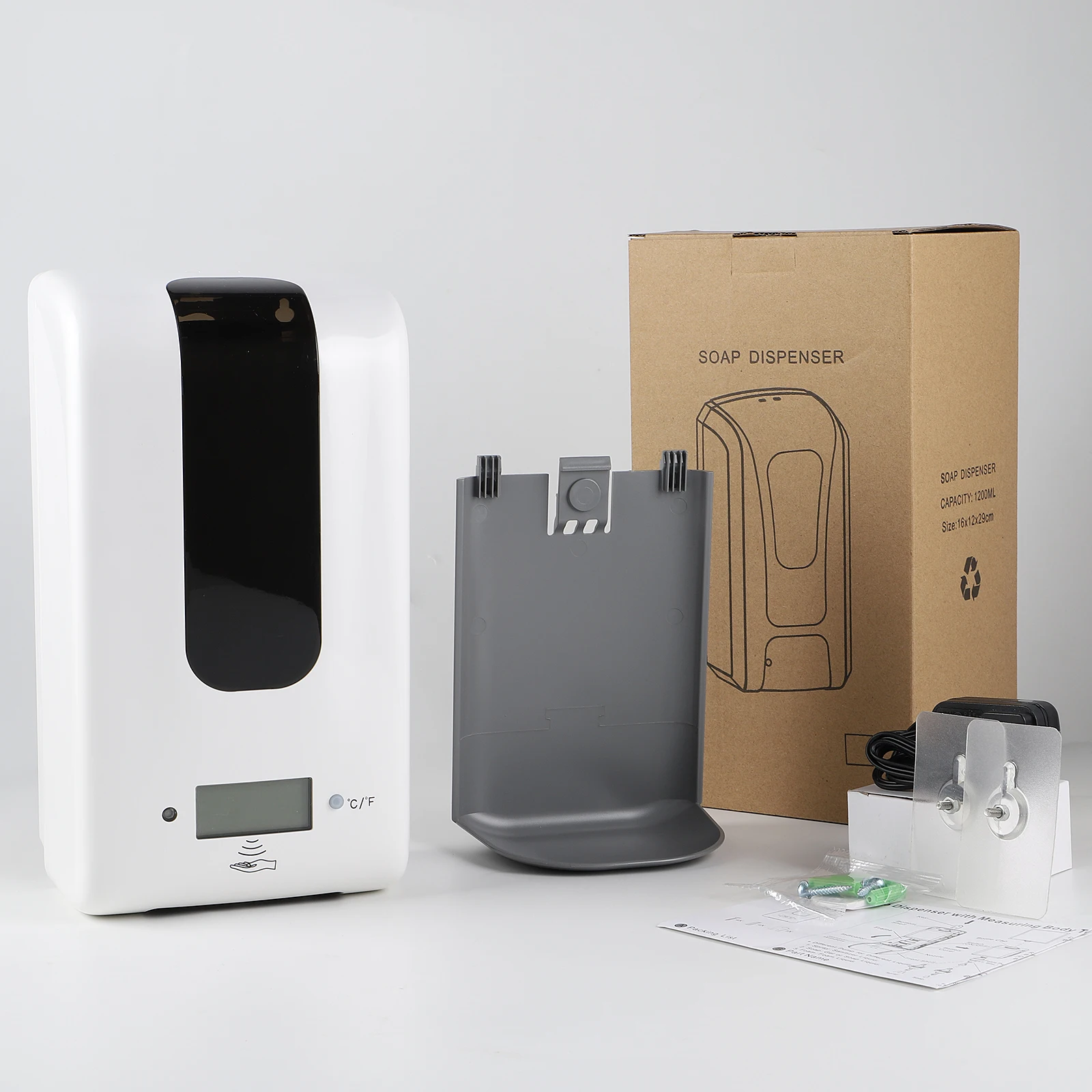 1200ml Liquid Soap Dispenser Thermometer Touchless Automatic Soap Dispenser Soap Intelligent IR Sterilizer Wash Device
1200ml Liquid Soap Dispenser Thermometer Touchless Automatic Soap Dispenser Soap Intelligent IR Sterilizer Wash Device