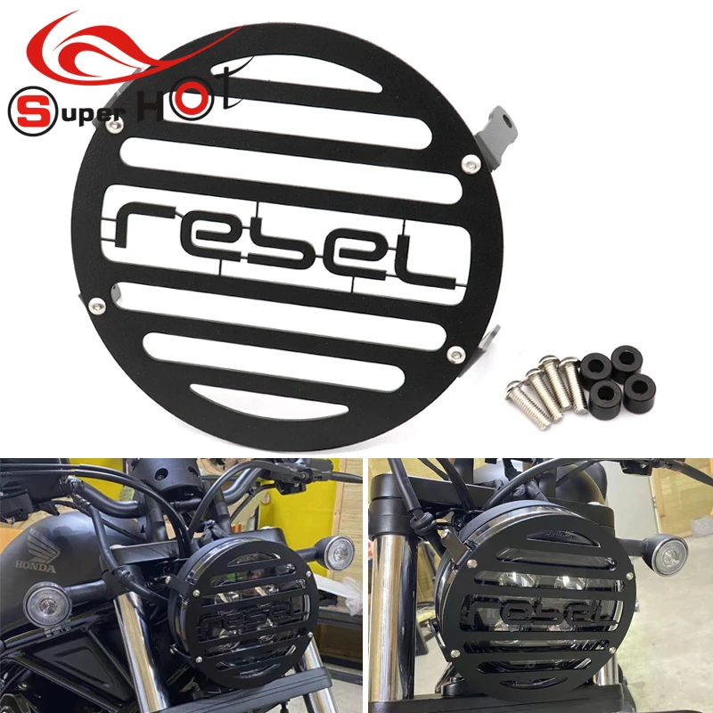 Motorcycle Accessories Black Shallow Cut Headlight Grill Cover for Honda Rebel500 Rebel300 CMX300 CMX500 Rebel CMX 500 300
Motorcycle Accessories Black Shallow Cut Headlight Grill Cover for Honda Rebel500 Rebel300 CMX300 CMX500 Rebel CMX 500 300