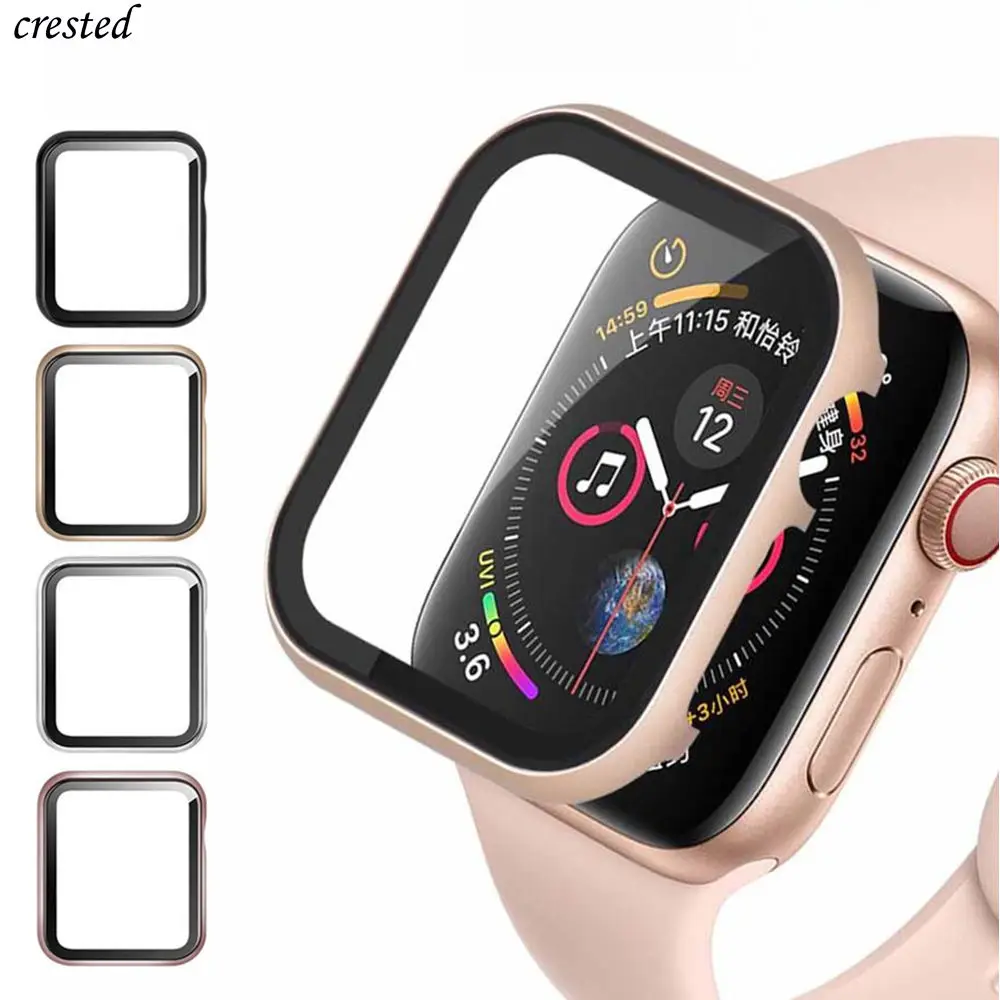 Glass+case for Apple Watch serie 6 5 4 3 SE 44mm 40mm iWatch case 42mm 38mm Bumper+screen Protector Cover Apple watch Accessorie
Glass+case for Apple Watch serie 6 5 4 3 SE 44mm 40mm iWatch case 42mm 38mm Bumper+screen Protector Cover Apple watch Accessorie