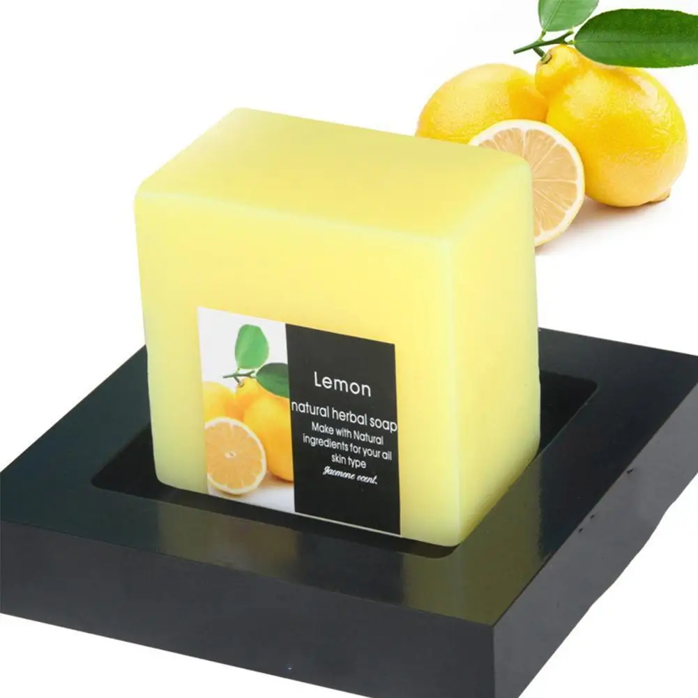 

100 г лимонное мыло Глубокая очистка увлажняющее Отбеливающее мыло очищающее средство для душа осветляет лицо тела L0G6