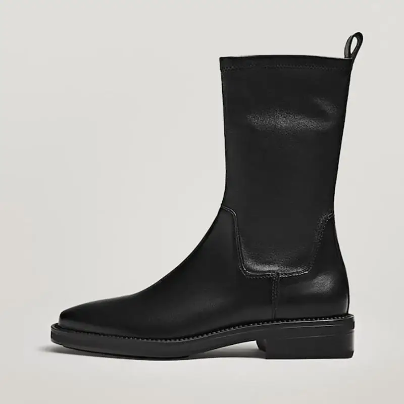 Women's Shoes Winter Real Leather Elastic Boots Mid-tube Short Boots Wild Martin Boots Women British Style Modern Boots Botas
Women's Shoes Winter Real Leather Elastic Boots Mid-tube Short Boots Wild Martin Boots Women British Style Modern Boots Botas