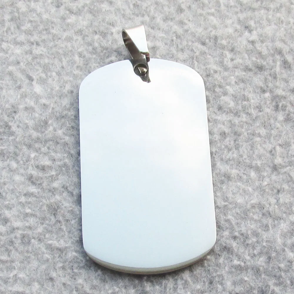 50X28X1mm нержавеющая сталь армейские зеркальные бирки для собак полированная