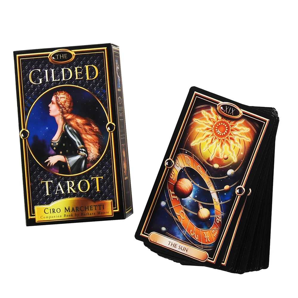 The Gilded Tarot Deck Card and Electronic Guidebook Tarot Game Toy Tarot Divination Oracles by Tarot expert Barbara Moore
The Gilded Tarot Deck Card and Electronic Guidebook Tarot Game Toy Tarot Divination Oracles by Tarot expert Barbara Moore
