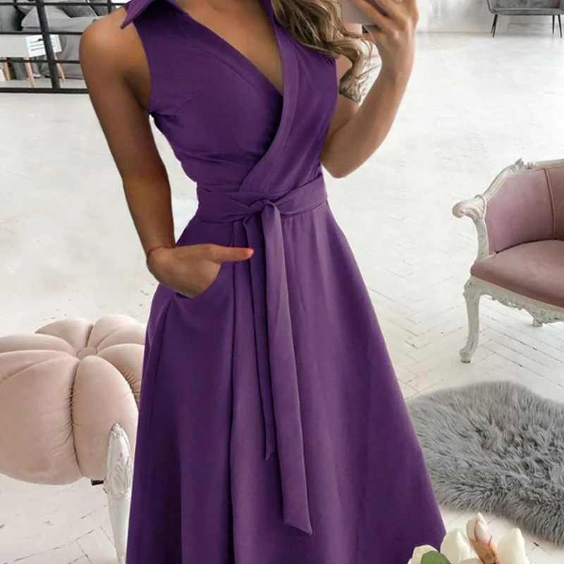 Robe Femme Sexy V Neck Sleeveless Backless Woman Solid Dress 2021 Summer Casual Elegant Lady Dresses P
Robe Femme Sexy V Neck Sleeveless Backless Woman Solid Dress 2021 Summer Casual Elegant Lady Dresses P