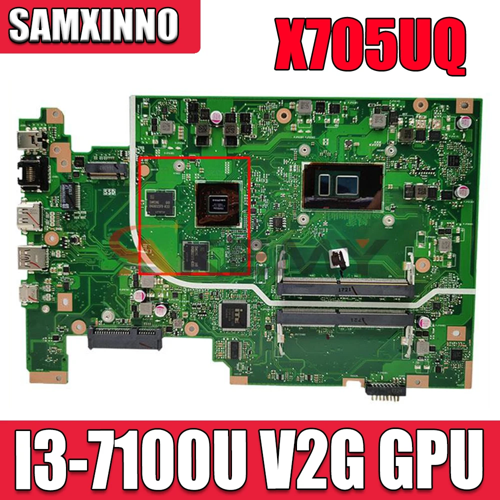 X705UQ MB I3-7100U V2G GPU Mainboard For ASUS X705UVR X705UV X705UB X705UN X705U Laptop Motherboard | Компьютеры и офис