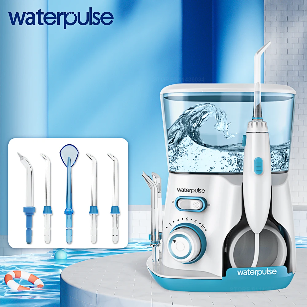 Dental water jet water flosser Teeth whitening Oral Irrigator water thread for teeth Home Use 800ML Irrigation 5 Nozzles v300
Dental water jet water flosser Teeth whitening Oral Irrigator water thread for teeth Home Use 800ML Irrigation 5 Nozzles v300