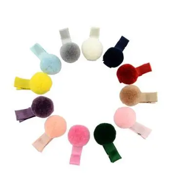 

300pcs/lot DIY Simple Multi Plush Hair Bulb Hair Duck Clips Balls Bang Hairpins Hair Styling Tools Accessories HA1635