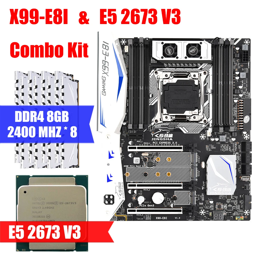 Комплект материнской платы X99 E8I и E5 2673 v3 и DDR4 8 Гб 2400 МГц * 8 с поддержкой Intel XEON E5
Комплект материнской платы X99 E8I и E5 2673 v3 и DDR4 8 Гб 2400 МГц * 8 с поддержкой Intel XEON E5