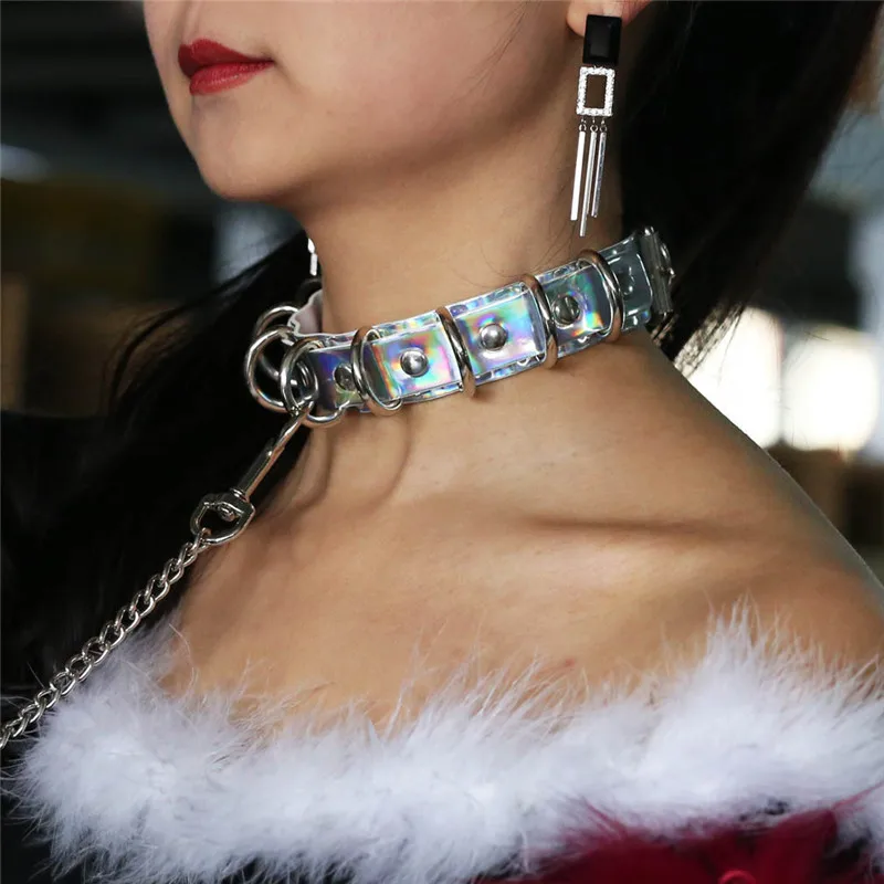 Punk Sexy Collar Leather Choker Chain Necklace Women Leash Neck Choker Adjustable Gothic Metal O-Ring Rope Slave Cosplay Jewelry
Punk Sexy Collar Leather Choker Chain Necklace Women Leash Neck Choker Adjustable Gothic Metal O-Ring Rope Slave Cosplay Jewelry