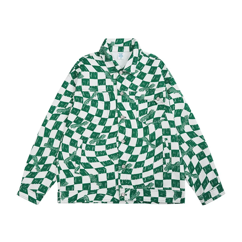 Harajuku Shirt Jacket Men 2021 Autumn Single-breasted Turn-down Collar Long Sleeve Loose Jackets Hip Hop Lattice Shirts Coat
Harajuku Shirt Jacket Men 2021 Autumn Single-breasted Turn-down Collar Long Sleeve Loose Jackets Hip Hop Lattice Shirts Coat