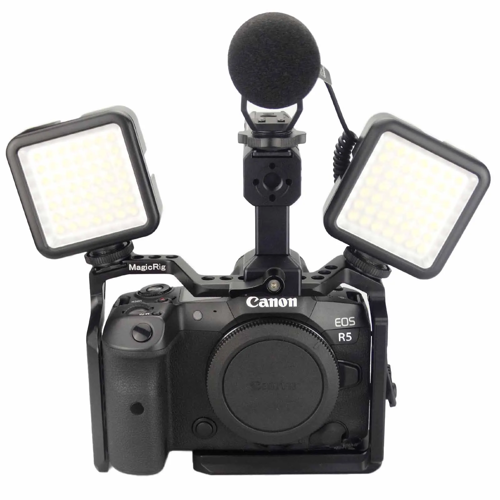 MAGICRIG Camera Video Rig Camera Cage for Canon EOS R5 / R6 Camera with Cold Shoe Mount, NATO Rail, NATO Top Handle Grip
MAGICRIG Camera Video Rig Camera Cage for Canon EOS R5 / R6 Camera with Cold Shoe Mount, NATO Rail, NATO Top Handle Grip