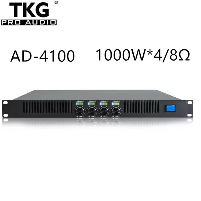 TKG AD-4100 RMS 1000watt 4 channels subwoofer professional dj 1U china digital class d pro sound 4 channel audio amplifier 
TKG AD-4100 RMS 1000watt 4 channels subwoofer professional dj 1U china digital class d pro sound 4 channel audio amplifier