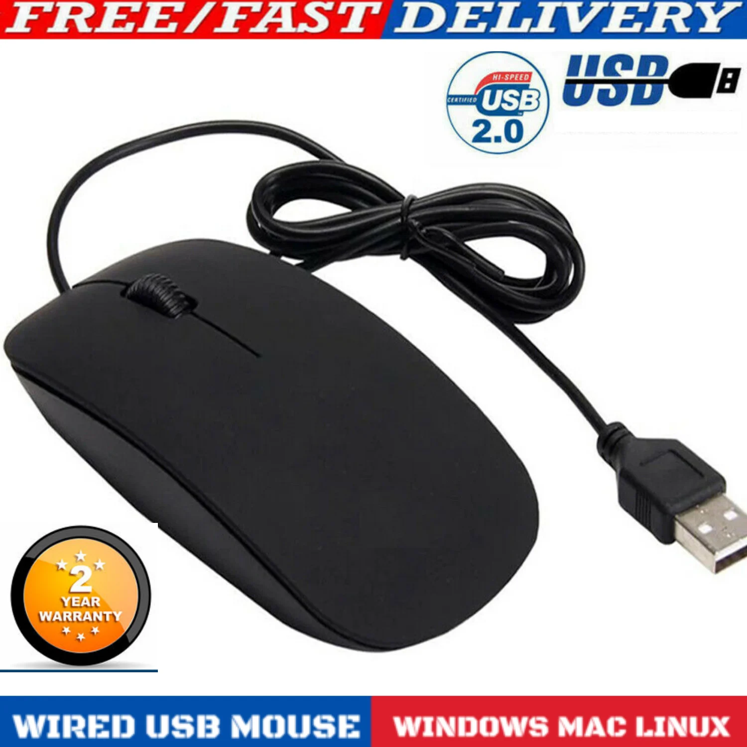 Wired Mouse Usb Optical Mice For Pc Acer Dell Laptop Computer Scroll Wheel Black
Wired Mouse Usb Optical Mice For Pc Acer Dell Laptop Computer Scroll Wheel Black