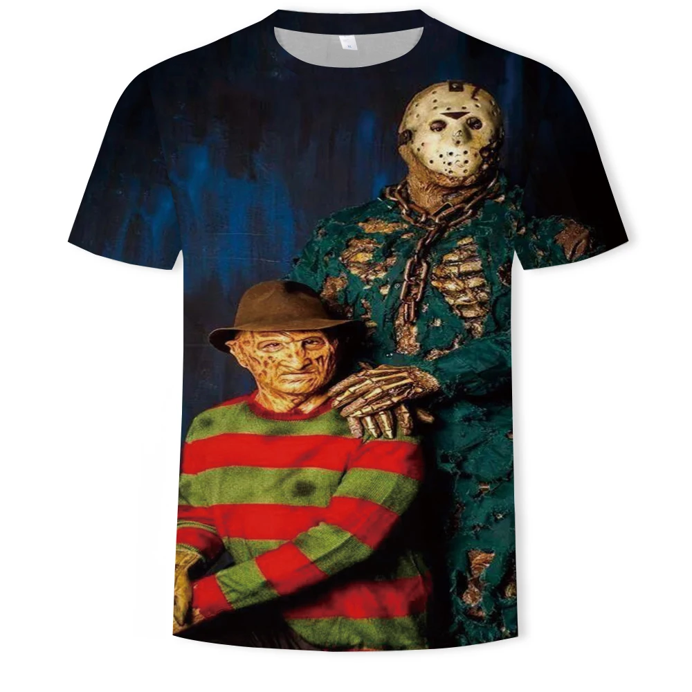 Horror male face breathable short-sleeved 3d printing movie pattern printing T-shirt Harajuku round neck T-shirt men's T-shirt
Horror male face breathable short-sleeved 3d printing movie pattern printing T-shirt Harajuku round neck T-shirt men's T-shirt