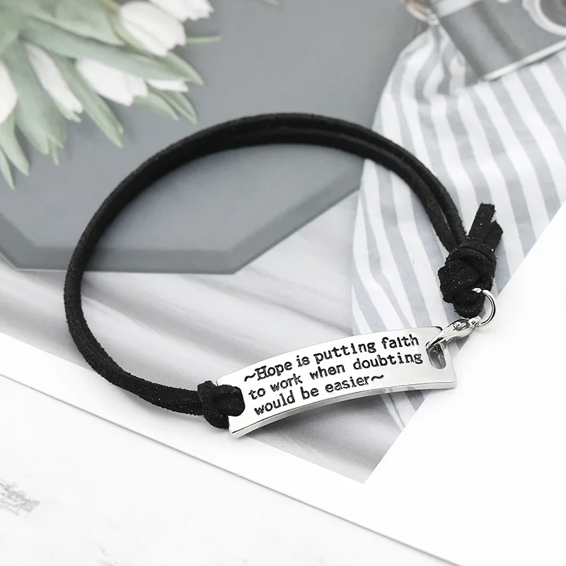Hope Is.putting Faith To Work When Doubting Is Easier Bracelet For Women Men Inspirational Gifts
Hope Is.putting Faith To Work When Doubting Is Easier Bracelet For Women Men Inspirational Gifts