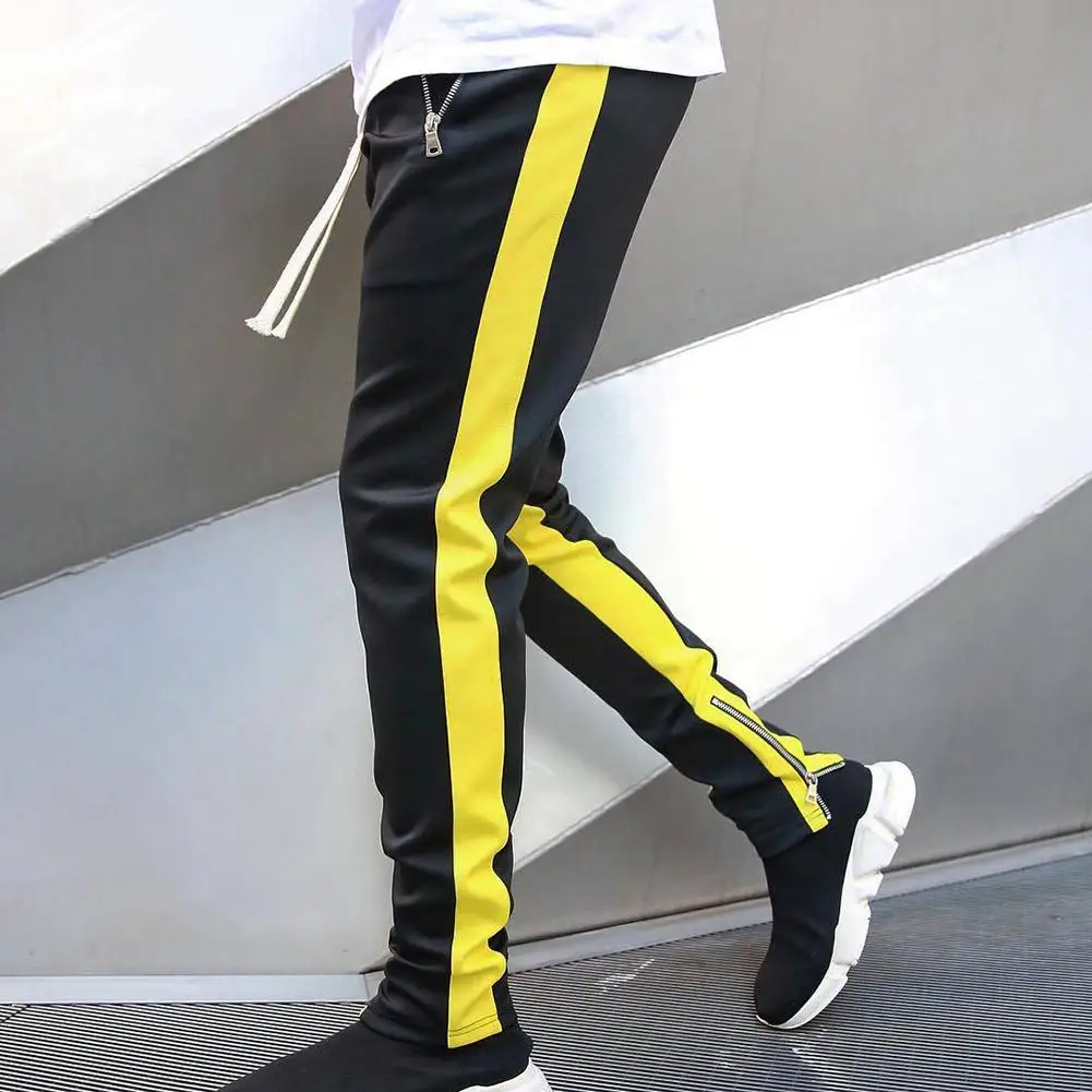 Men Stylish Color Block Zip Pockets Drawstring Sports Skinny Pants Trousers Sports Skinny Pants Trousers Sports Skinny Pants Tro
Men Stylish Color Block Zip Pockets Drawstring Sports Skinny Pants Trousers Sports Skinny Pants Trousers Sports Skinny Pants Tro