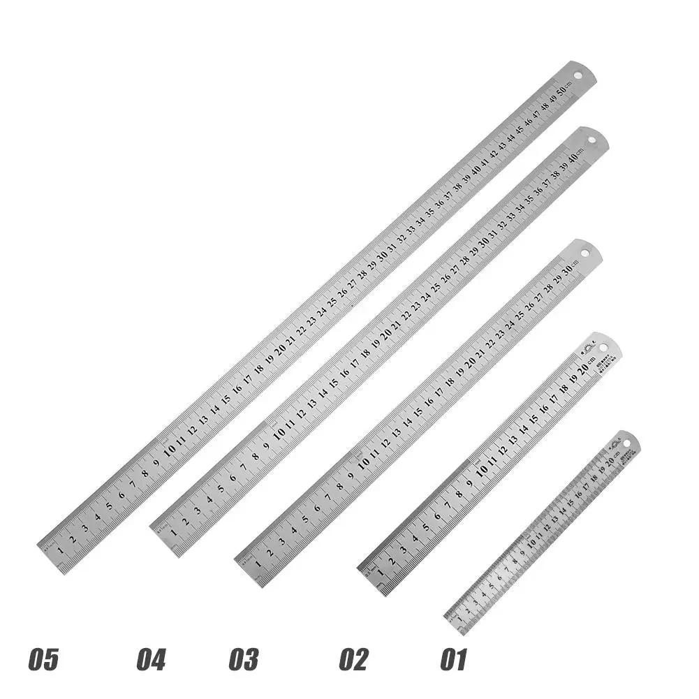 150-500mm Stainless Steel Straight Ruler Precision Double Sided Measuring Tool Carpenter Ruler Art Office School Supplies Tool
150-500mm Stainless Steel Straight Ruler Precision Double Sided Measuring Tool Carpenter Ruler Art Office School Supplies Tool