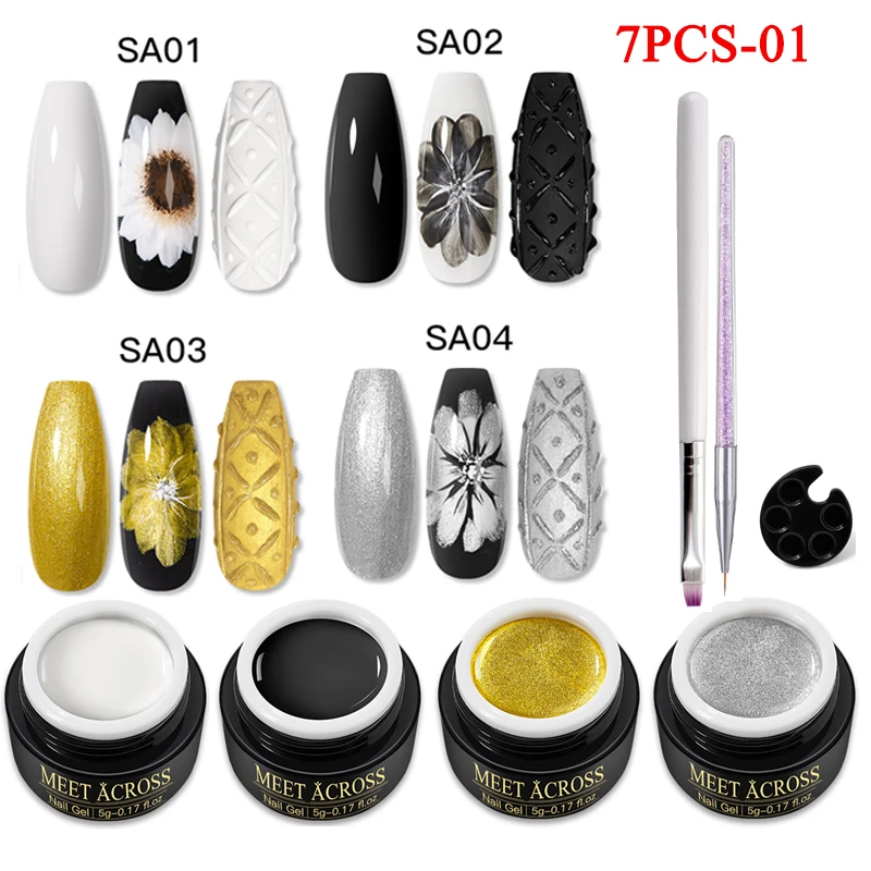 MEET ACROSS 7pcs Nail Art Spider Gel Set Painting Uv Nail Polish Super Strong Stretch Drawing Glue Graffiti Easy Drawing Painte 
MEET ACROSS 7pcs Nail Art Spider Gel Set Painting Uv Nail Polish Super Strong Stretch Drawing Glue Graffiti Easy Drawing Painte