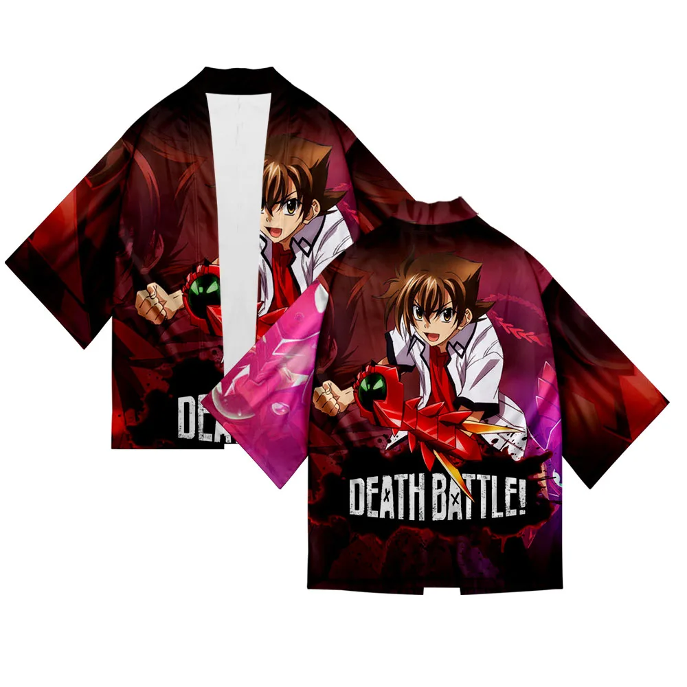 

3D High School DxD Kimono T-Shirt Men Women Summer Cardigan Harajuku Style Casual Hip Hop Boy's/Girl's Sun protection shirt