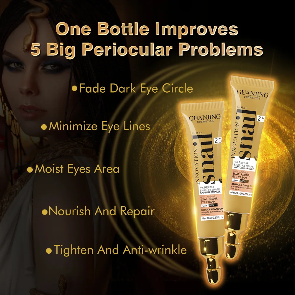 Snail Repair Anti-aging Eye Cream Elastic Deep Moisturizing Attenuating Eye Lines Anti-Puffiness Remove Dark Circle Anti-Aging
Snail Repair Anti-aging Eye Cream Elastic Deep Moisturizing Attenuating Eye Lines Anti-Puffiness Remove Dark Circle Anti-Aging