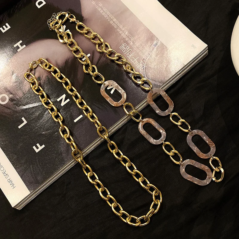 Origin Summer Exaggeration Double Layer Mix Chunky Chain Choker Necklace for Women Splice Hip Hop Arcylic Necklace Jewelry
Origin Summer Exaggeration Double Layer Mix Chunky Chain Choker Necklace for Women Splice Hip Hop Arcylic Necklace Jewelry