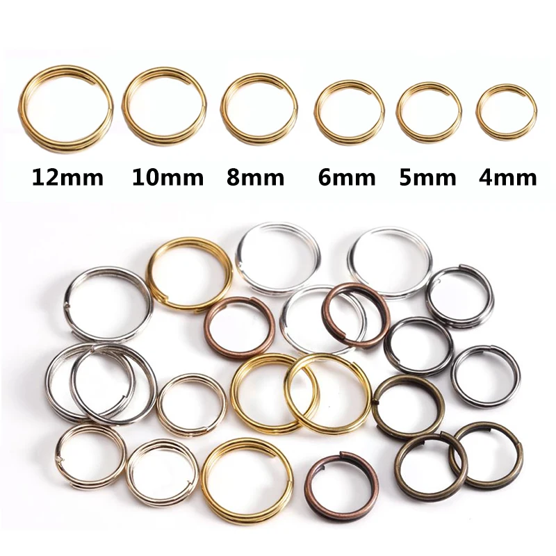200pcs/lot 4 6 8 10 12 mm Open Jump Rings Double Loops Gold Silver Color Split Rings Connectors For Jewelry Making Supplies DIY
200pcs/lot 4 6 8 10 12 mm Open Jump Rings Double Loops Gold Silver Color Split Rings Connectors For Jewelry Making Supplies DIY