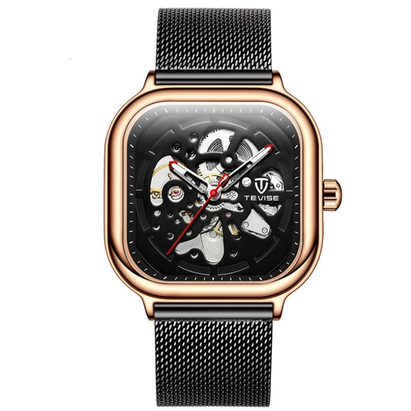 Top Brand Luxury Rose Gold Black Men Mechanical Watches Automatic Waterproof Steel Men Watch Square Dial Relogio Masculino 2021
Top Brand Luxury Rose Gold Black Men Mechanical Watches Automatic Waterproof Steel Men Watch Square Dial Relogio Masculino 2021