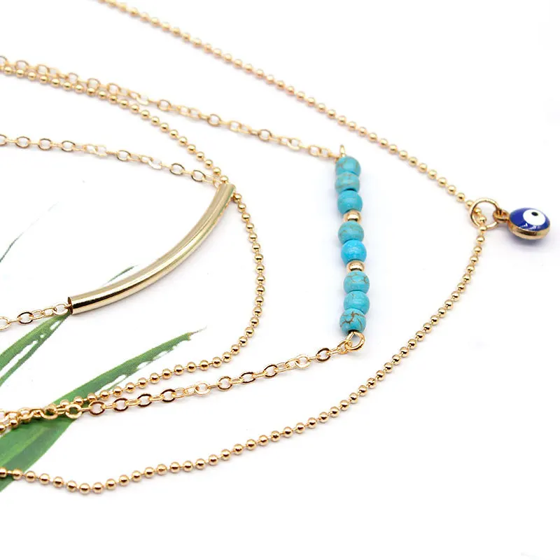 Creative Long Pendant Necklace Natural Stone Eyes Copper Bead Chain Multi-layer Necklaces for Women Fashion Neck Jewelry XL037
Creative Long Pendant Necklace Natural Stone Eyes Copper Bead Chain Multi-layer Necklaces for Women Fashion Neck Jewelry XL037