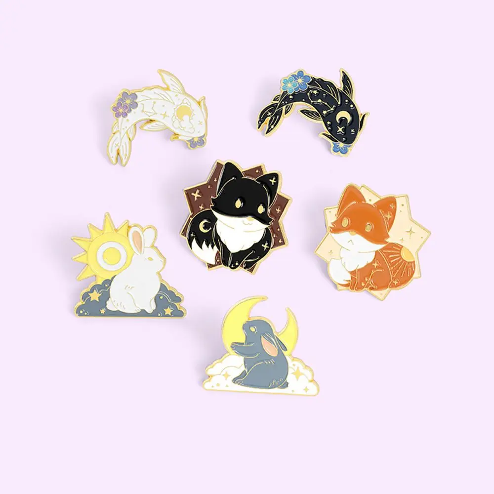 Alloy Jewelry Goldfish Moon Stars Fox Collar Accessories Lapel Badge Enamel Pin Animal Brooch Costume Jewelry
Alloy Jewelry Goldfish Moon Stars Fox Collar Accessories Lapel Badge Enamel Pin Animal Brooch Costume Jewelry