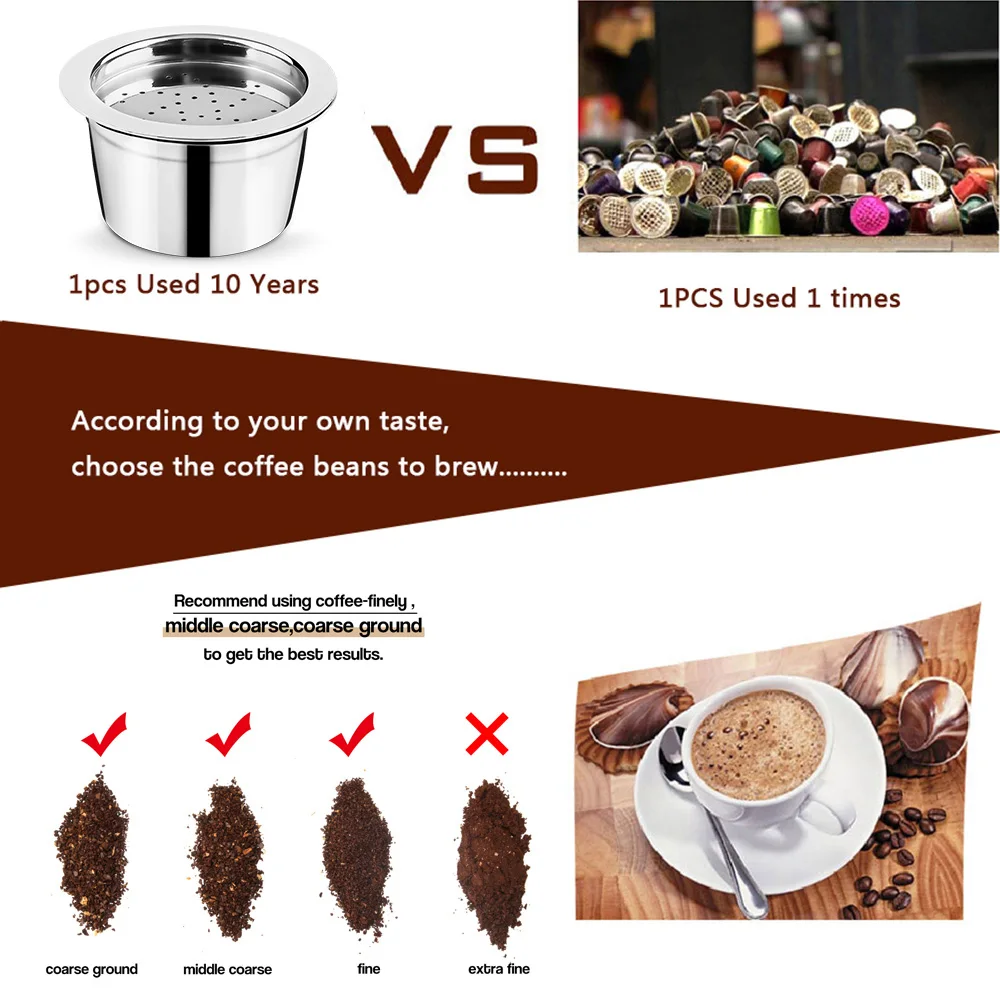 Tchibo Cafissimo Classic Coffee Capsule Stainless Steel Reusable Refillable Filters for K fee /Caffitaly Coffee Machine
Tchibo Cafissimo Classic Coffee Capsule Stainless Steel Reusable Refillable Filters for K fee /Caffitaly Coffee Machine
