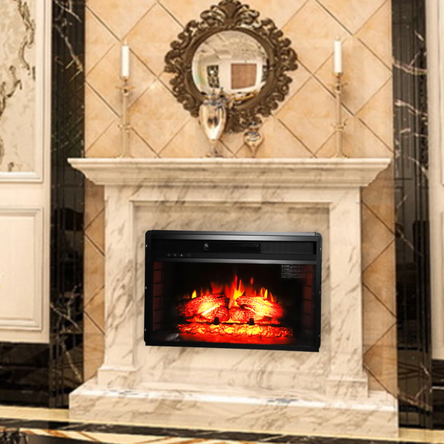 SF122-26AI 26 inch 1500w Embedded Fireplace with Large Remote Control Inclined Wall Tile Fake Wood Quartz Tube Household HUG-D
SF122-26AI 26 inch 1500w Embedded Fireplace with Large Remote Control Inclined Wall Tile Fake Wood Quartz Tube Household HUG-D