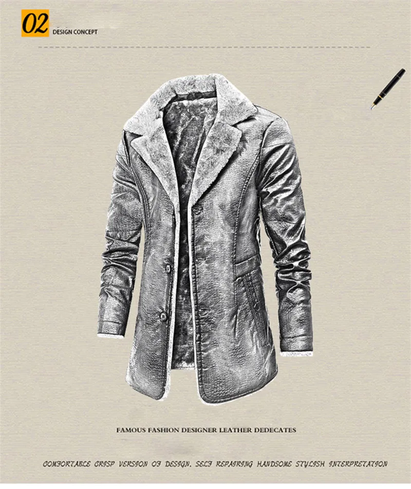Casual men's clothing pocket-breasted leather jacket coat PU leather jacket men's long section solid color men's streetwear flee
Casual men's clothing pocket-breasted leather jacket coat PU leather jacket men's long section solid color men's streetwear flee