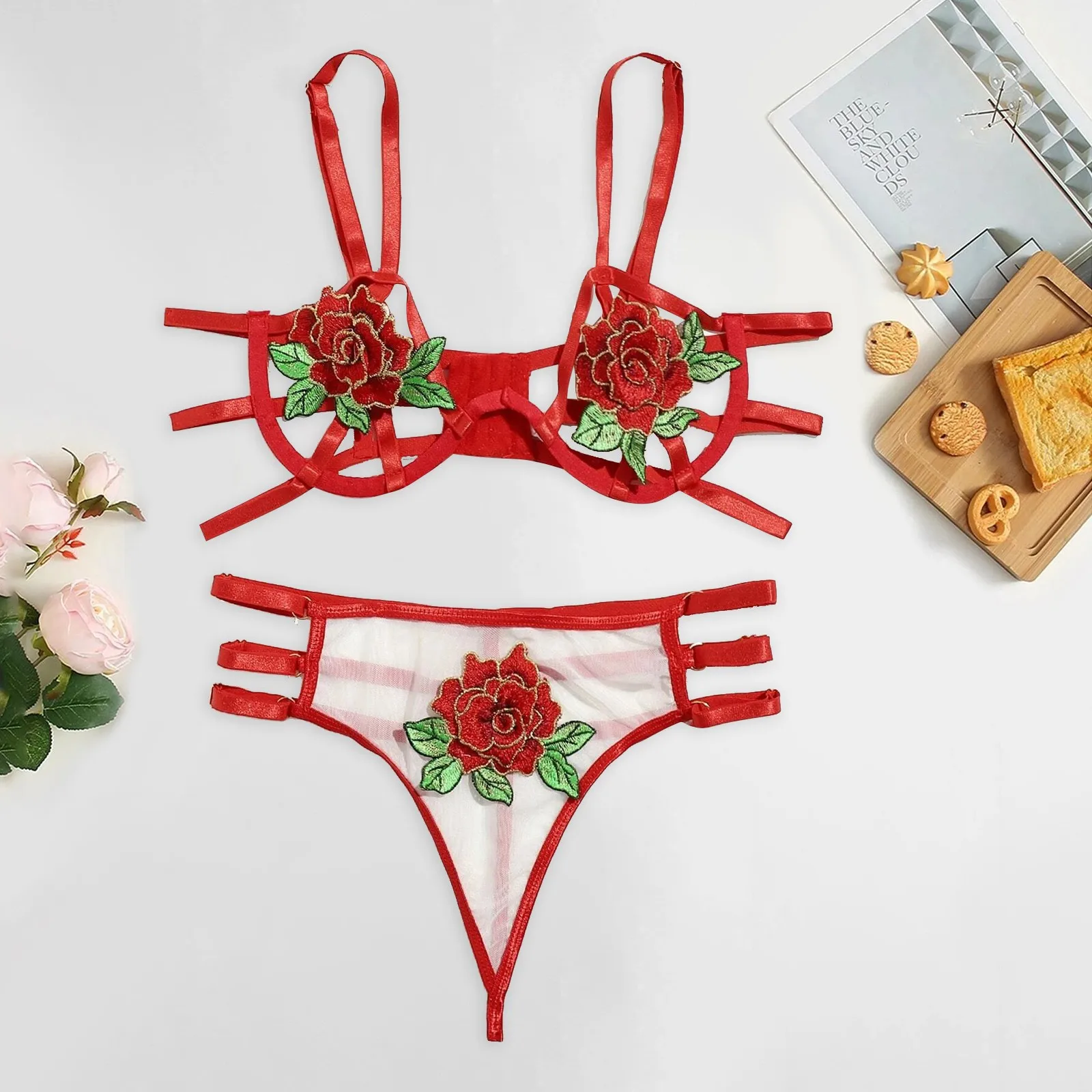 Embroidery Lingerie Set Sexy Exotic Lenceria Flowers Appliques Bra See Through Thong Sous Vetement Femme Sexy Ensemble Underwear
Embroidery Lingerie Set Sexy Exotic Lenceria Flowers Appliques Bra See Through Thong Sous Vetement Femme Sexy Ensemble Underwear