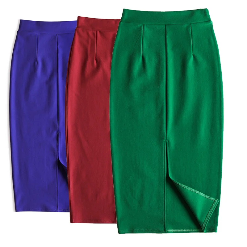 Spring Autumn Women's Skirt Korean Style Slit Solid Color High Waist Skirt New Commuter Elastic Slim Thin Female Skirts GX569
Spring Autumn Women's Skirt Korean Style Slit Solid Color High Waist Skirt New Commuter Elastic Slim Thin Female Skirts GX569