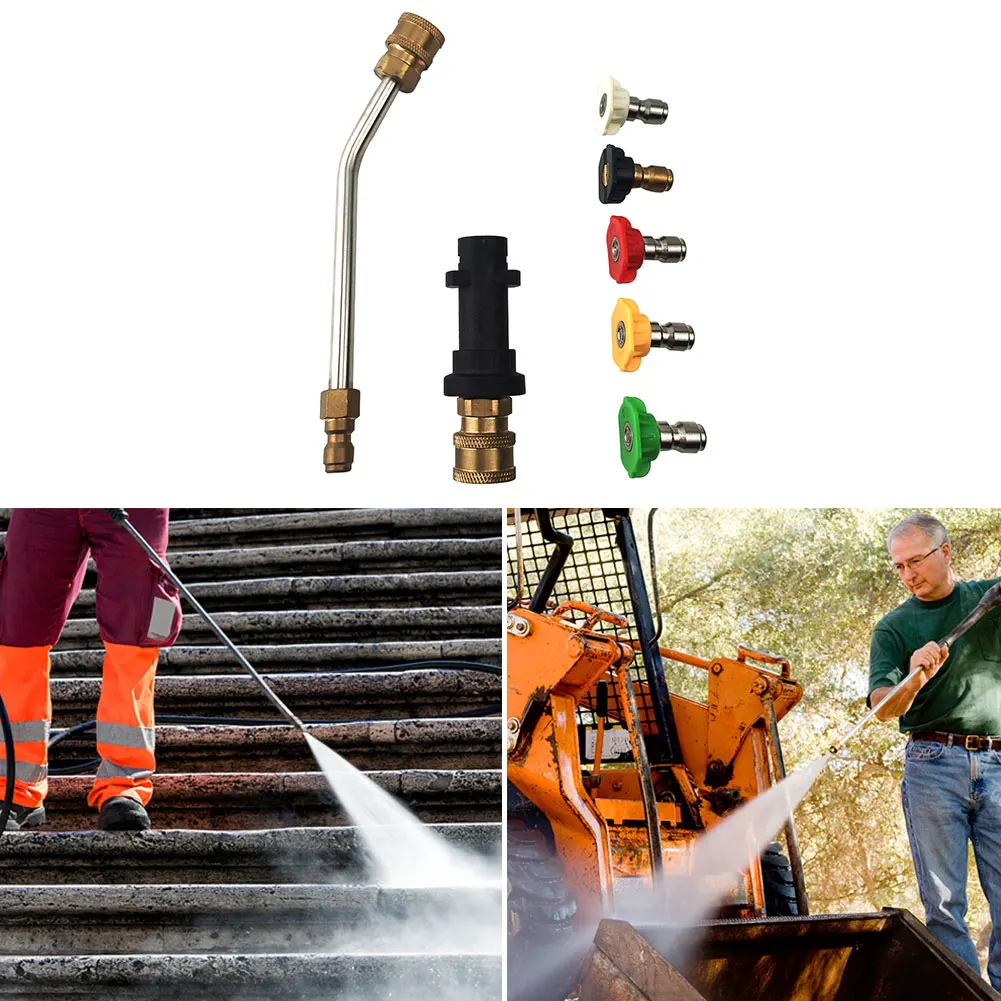 Alloet Compatible Pressure Washer Gun Adapter+30 Degree Extension Wand Lance+5pcs Nozzle Tips for Karcher K2 K3 K4 K5 K6 K7
Alloet Compatible Pressure Washer Gun Adapter+30 Degree Extension Wand Lance+5pcs Nozzle Tips for Karcher K2 K3 K4 K5 K6 K7