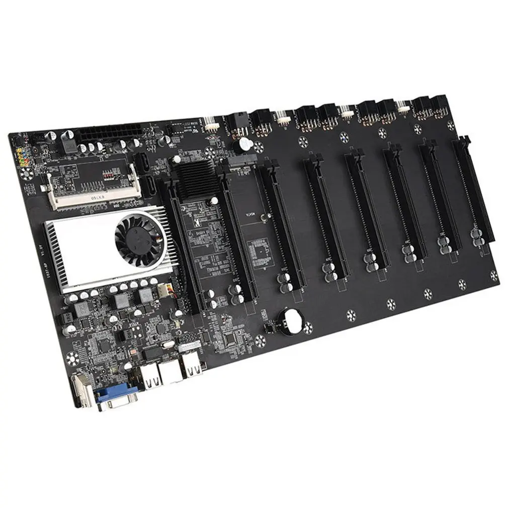 BTC-37/BTC-D37 Miner Motherboard CPU Set 8 Video Card Slot DDR3 Memory Integrated VGA Interface Low Power Consumption 
BTC-37/BTC-D37 Miner Motherboard CPU Set 8 Video Card Slot DDR3 Memory Integrated VGA Interface Low Power Consumption