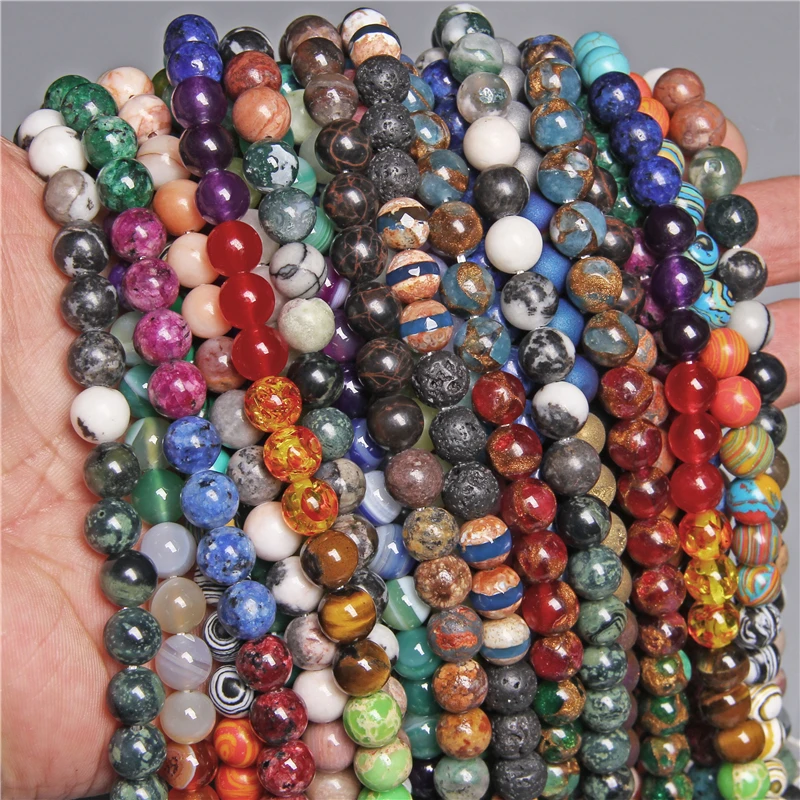 High Quality 8mm Natural Stone Beads Mixed Color Agates Turquoises Malachite Round Gemstone Bead for Jewelry Making Accessori
High Quality 8mm Natural Stone Beads Mixed Color Agates Turquoises Malachite Round Gemstone Bead for Jewelry Making Accessori