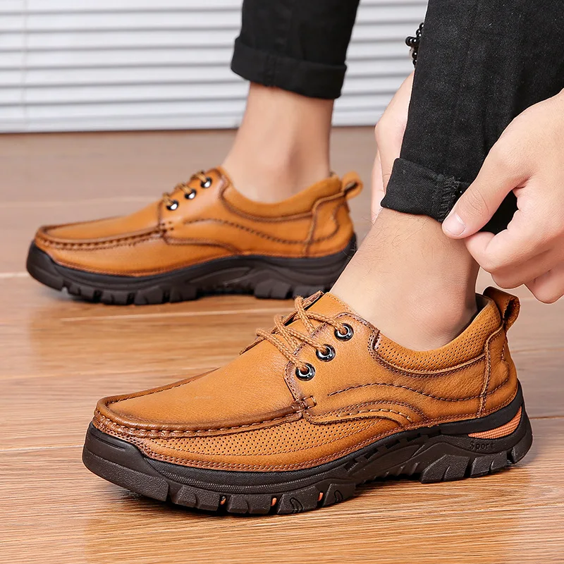 Leather Men Genuine Outdoor Shoes Breathable Walking Hiking Shoes Climbing Mountain Trekking Shoes Hiking Sneakers Zapatillas
Leather Men Genuine Outdoor Shoes Breathable Walking Hiking Shoes Climbing Mountain Trekking Shoes Hiking Sneakers Zapatillas