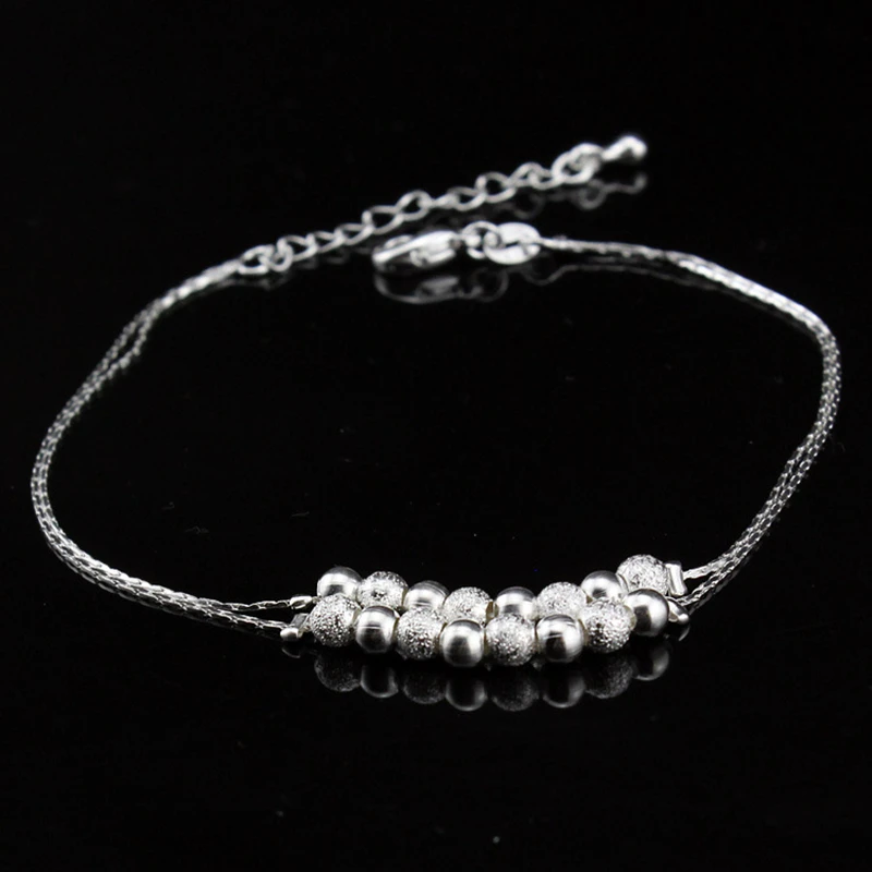 New Arrival Double Layer Little Ball Chain Bracelet Wholesale 925 Sterling Silver Bracelet Chain For Women Wedding Jewelry Gift
New Arrival Double Layer Little Ball Chain Bracelet Wholesale 925 Sterling Silver Bracelet Chain For Women Wedding Jewelry Gift