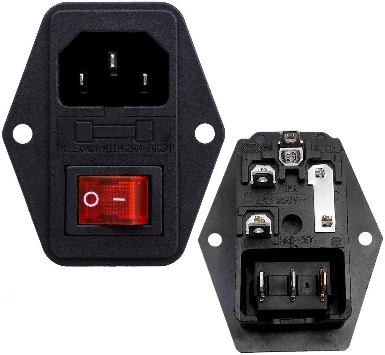 

3 контакта ВКЛ./ВЫКЛ. Светодиодный Switch IEC320, переключатель Bartop, переключатель, коннектор, аркадный переменный ток, подключение питания