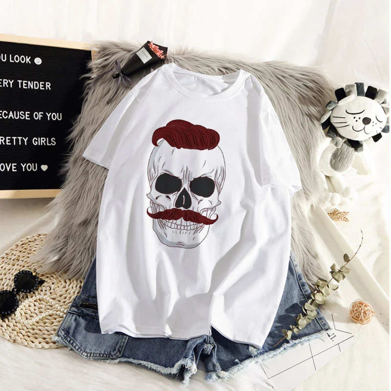 Female T-shirt Cute Skulls Printed Short Sleeve Tshirt Fashion Summer Ladies Graphic Clothing Female T Shirt Tee tops
Female T-shirt Cute Skulls Printed Short Sleeve Tshirt Fashion Summer Ladies Graphic Clothing Female T Shirt Tee tops