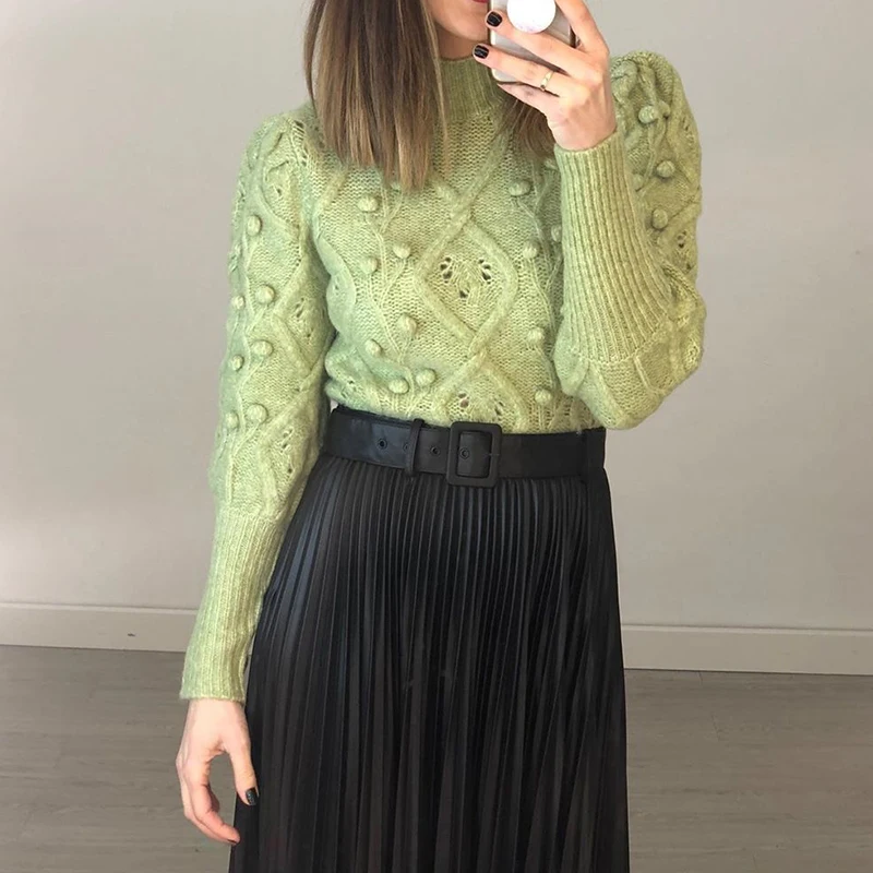 Y2k Chic Vintage Elegant Sweater Female 2021 Autumn Winter Fashion Solid Color Short Pullover O Neck Green Ball Sweaters Top
Y2k Chic Vintage Elegant Sweater Female 2021 Autumn Winter Fashion Solid Color Short Pullover O Neck Green Ball Sweaters Top