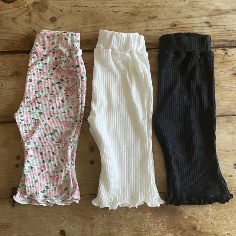 New Spring Infant Girls Floral Trousers Adorable Flower Pattern Print Ribeed Cotton Flare Pants for Infant Girls Casual Trouser
New Spring Infant Girls Floral Trousers Adorable Flower Pattern Print Ribeed Cotton Flare Pants for Infant Girls Casual Trouser