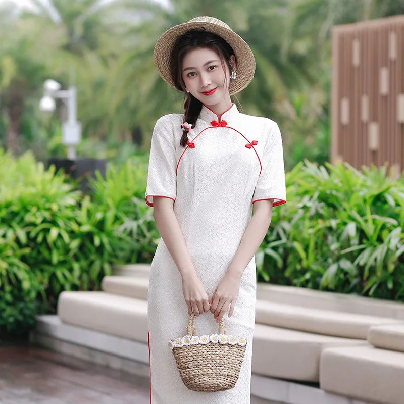 Autumn Chiffon Traditional Chinese Dress Elegant Women Mandarin Collar Qipao Knee-Length Cheongsam Oversize 4XL
Autumn Chiffon Traditional Chinese Dress Elegant Women Mandarin Collar Qipao Knee-Length Cheongsam Oversize 4XL
