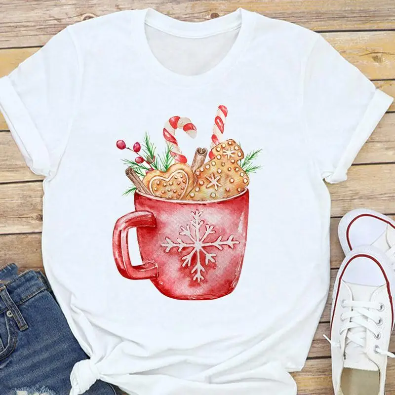 Merry Christmas Style Sweet Lovely Print T-shirts Clothes Holiday Women Fashion Graphic Top Cartoon Tshirt Female New Year Tee
Merry Christmas Style Sweet Lovely Print T-shirts Clothes Holiday Women Fashion Graphic Top Cartoon Tshirt Female New Year Tee