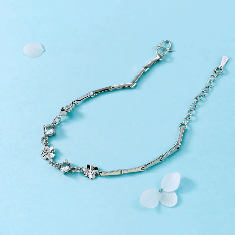 925 Sterling Silver Fashion Jewelry Lucky Zircon Crystal Moonstone Chain Women's Bracelet
925 Sterling Silver Fashion Jewelry Lucky Zircon Crystal Moonstone Chain Women's Bracelet