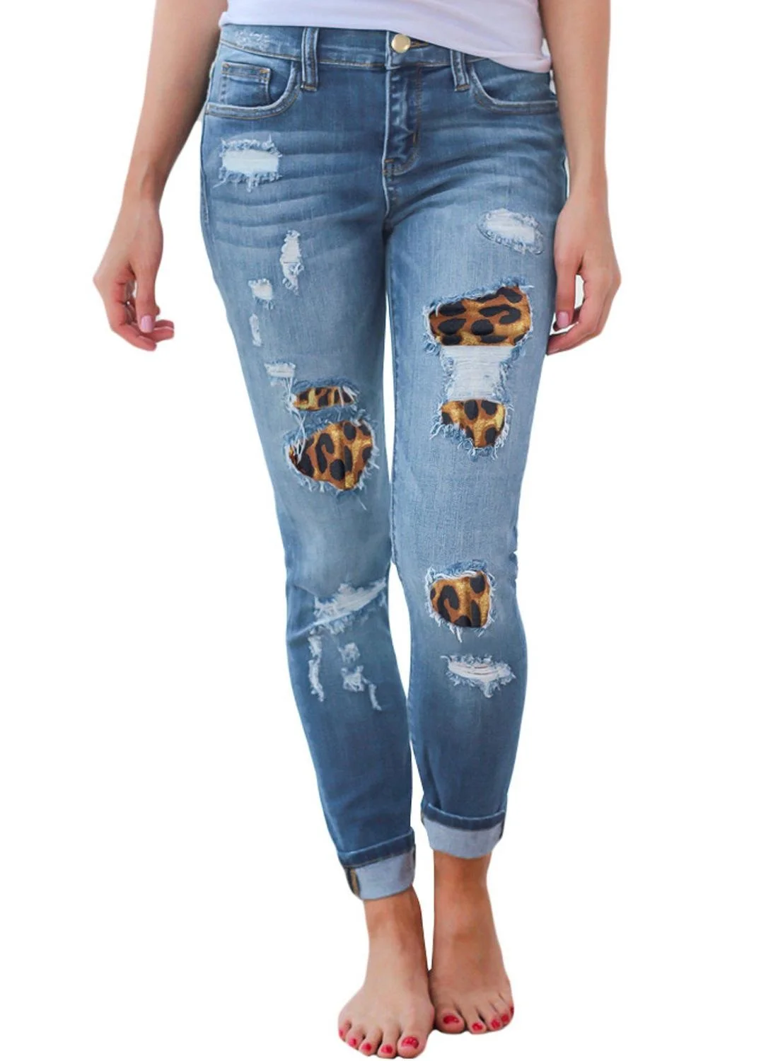 Hot Buy Women Ripped Luipaard Print Jeans Fashion Stretch Skinny Denim Potlood Broek Street Casual Hipster Jeans S-2XL 
Hot Buy Women Ripped Luipaard Print Jeans Fashion Stretch Skinny Denim Potlood Broek Street Casual Hipster Jeans S-2XL