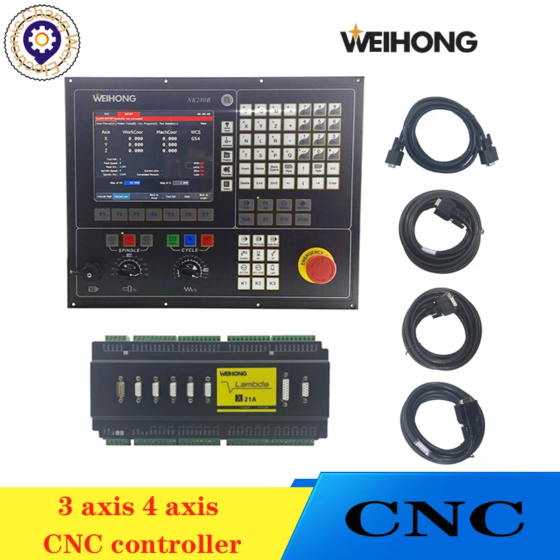 ЧПУ гравировальная машина WEIHONG NC studio V10 NK280B устройство для гравировки с 3 и 4 осями